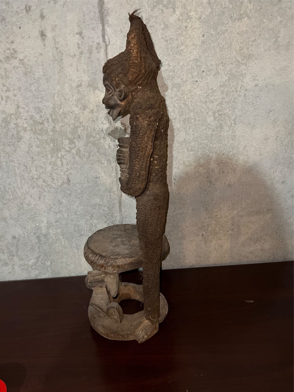 Sculpture Cameroon Wood And Roped GL96  art collectible - Main Image 4