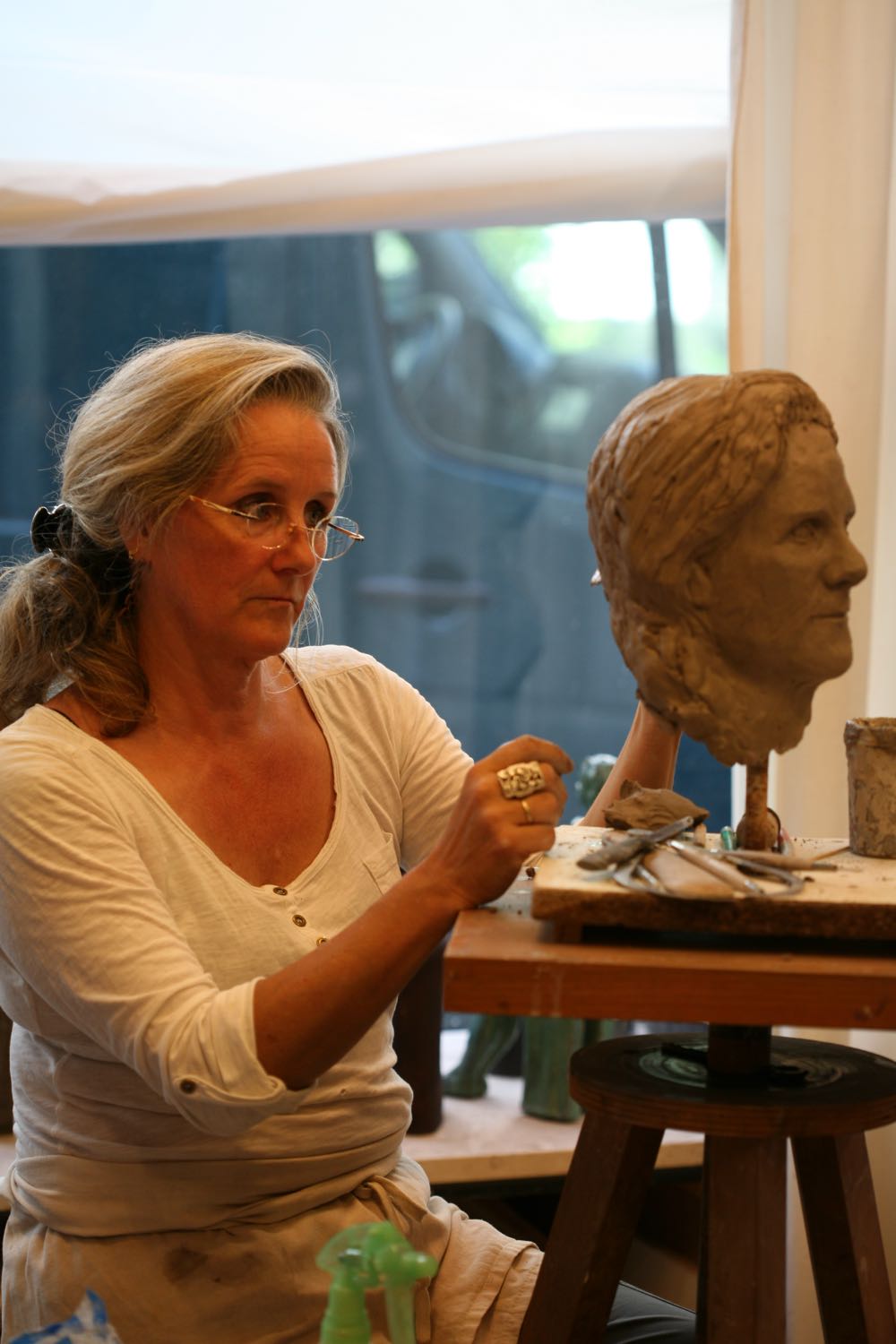 025- Artist At Work - Cheryl Mae Lobe Therias art collectible - Main Image 3