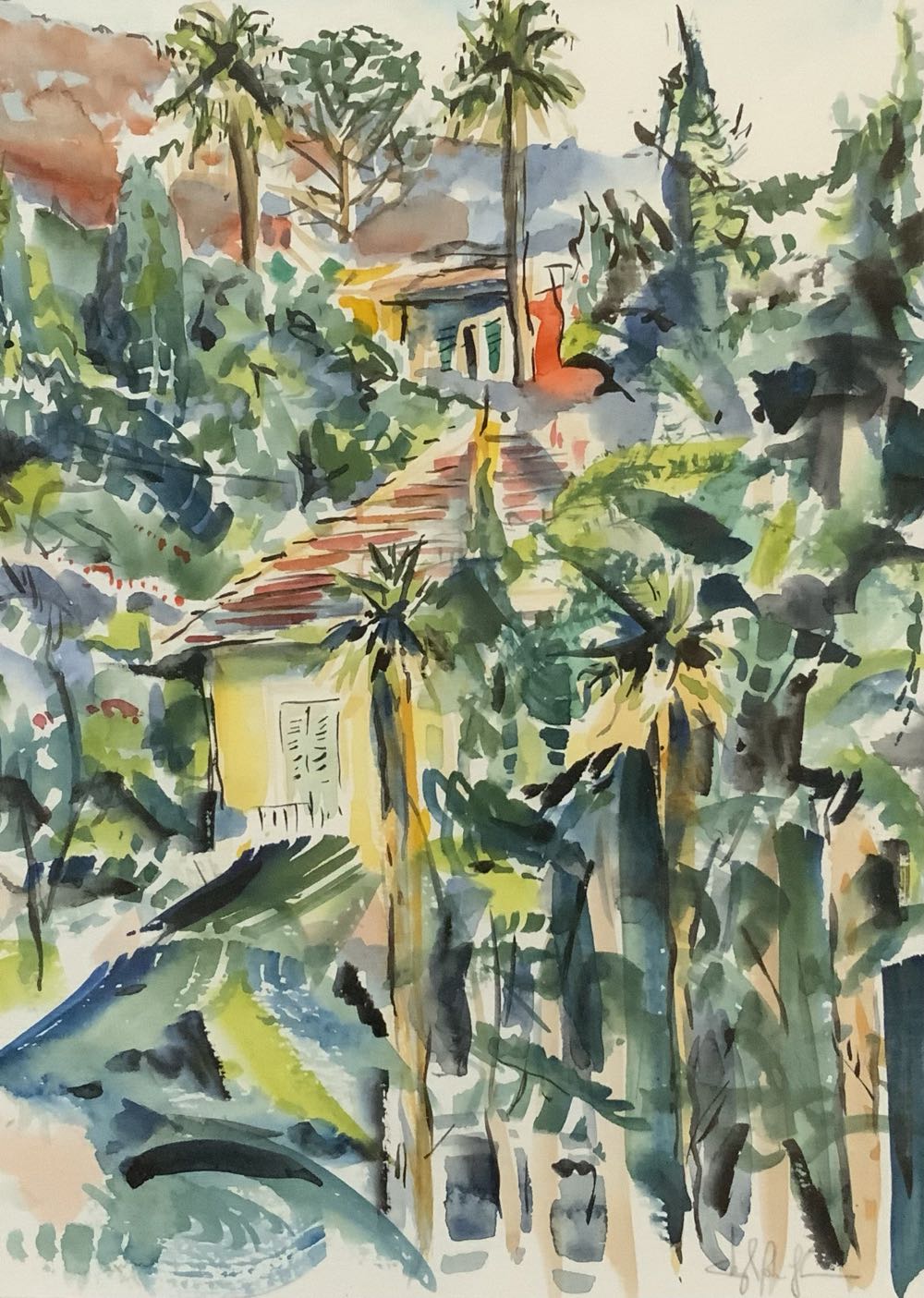 018- West Coast Of >Britany, View From My Bedroom Window 2016, Cime Du Lac,Vallée Des Merveilles -  2022 - Cheryl Mae Lobe Therias art collectible - Main Image 2