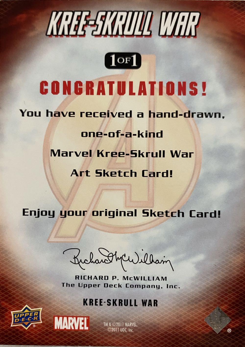 Skrull-Kree War Sketch Card - Sebastian Mazuera art collectible - Main Image 2