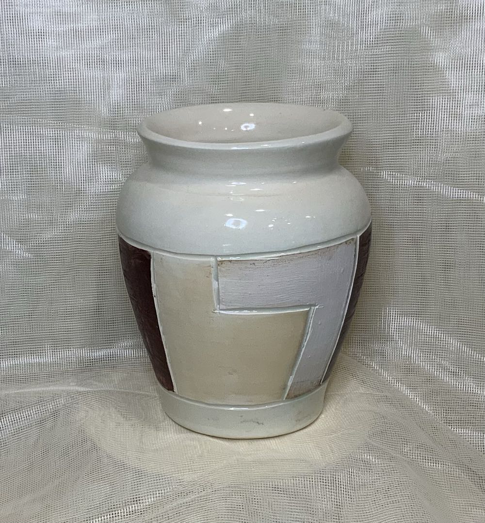 Medium Earthenware Vase - Cheryl Mae Lobe Therias art collectible - Main Image 2