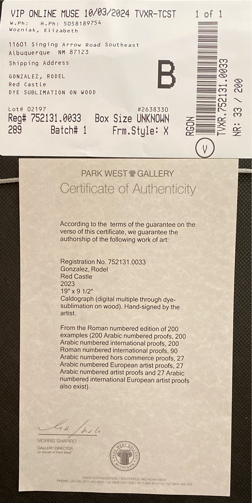 Red Castle - Rodel Gonzalez art collectible - Main Image 3