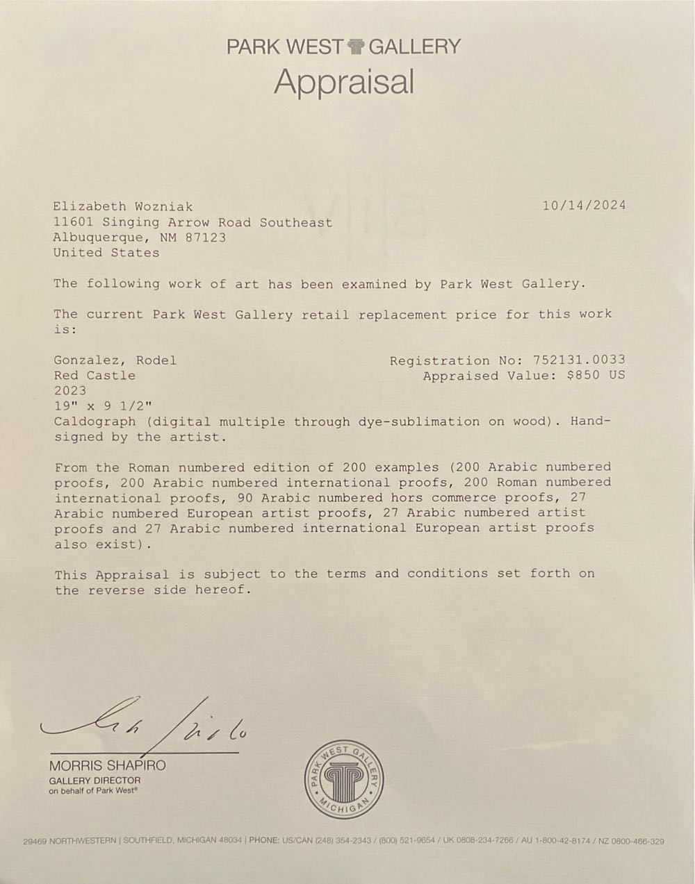 Red Castle - Rodel Gonzalez art collectible - Main Image 4