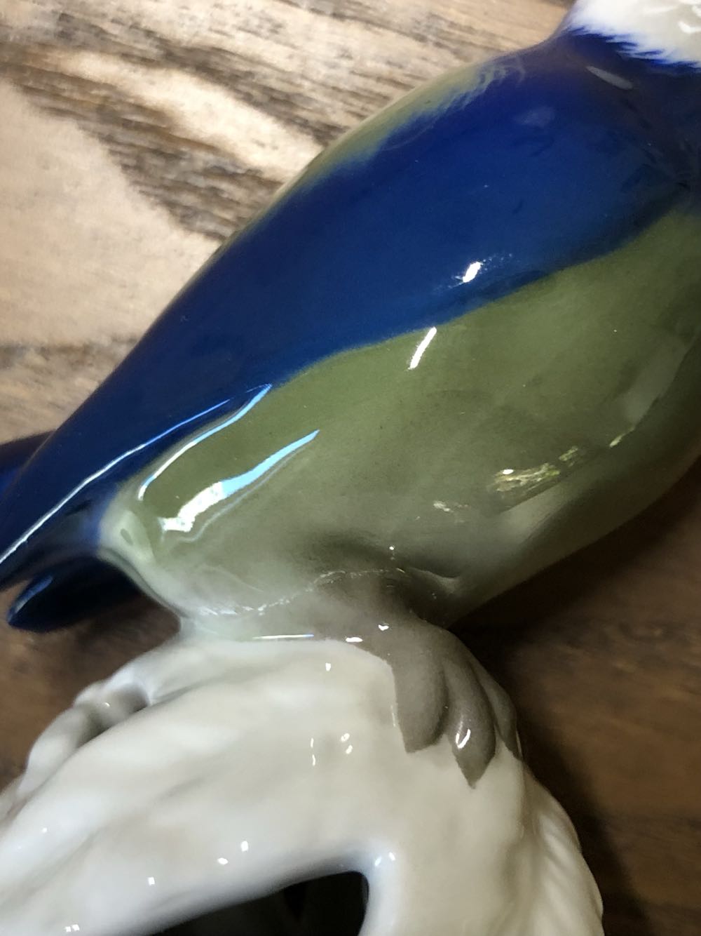 Rosenthal, August Wunderlich: Blaumeise auf Sockel aus Reisig - August Wunderlich art collectible - Main Image 2