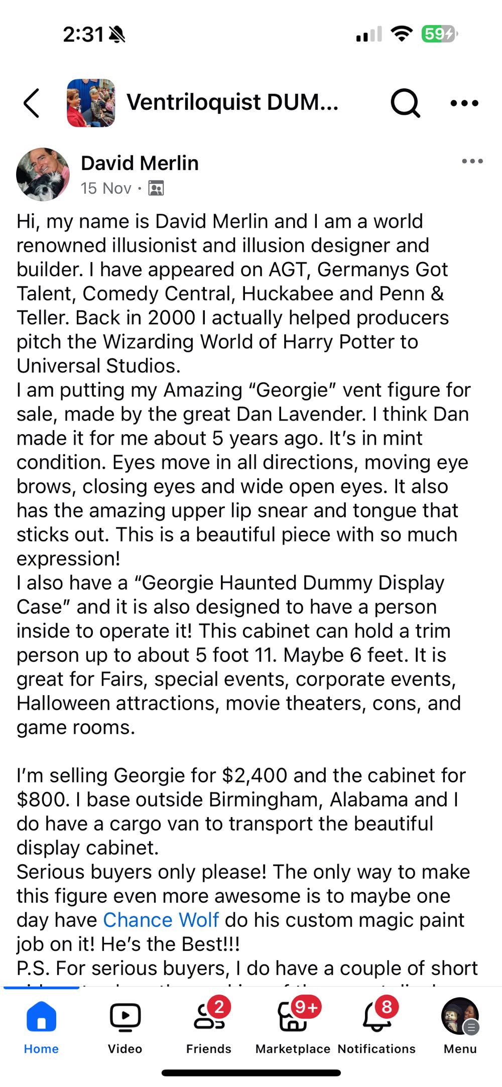 Merlins Custom VENT Case - David Merlin art collectible - Main Image 3