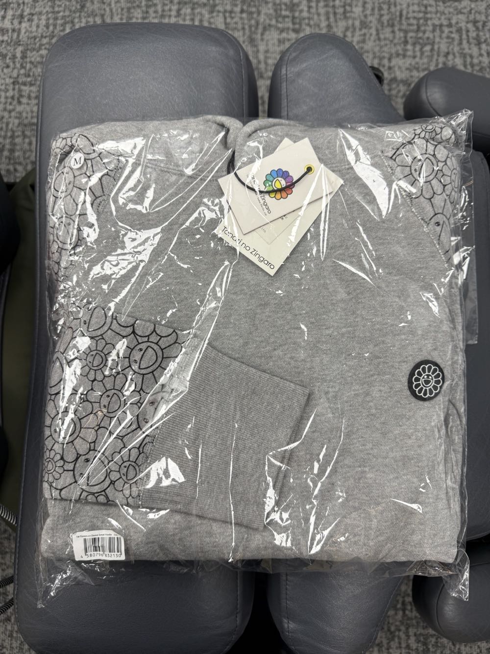 Takashi Murakami Flower Hoodie Grey  art collectible - Main Image 2