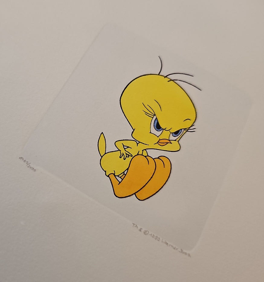 Tweety Bird LE Hand-Etching 1762/2000  art collectible - Main Image 3