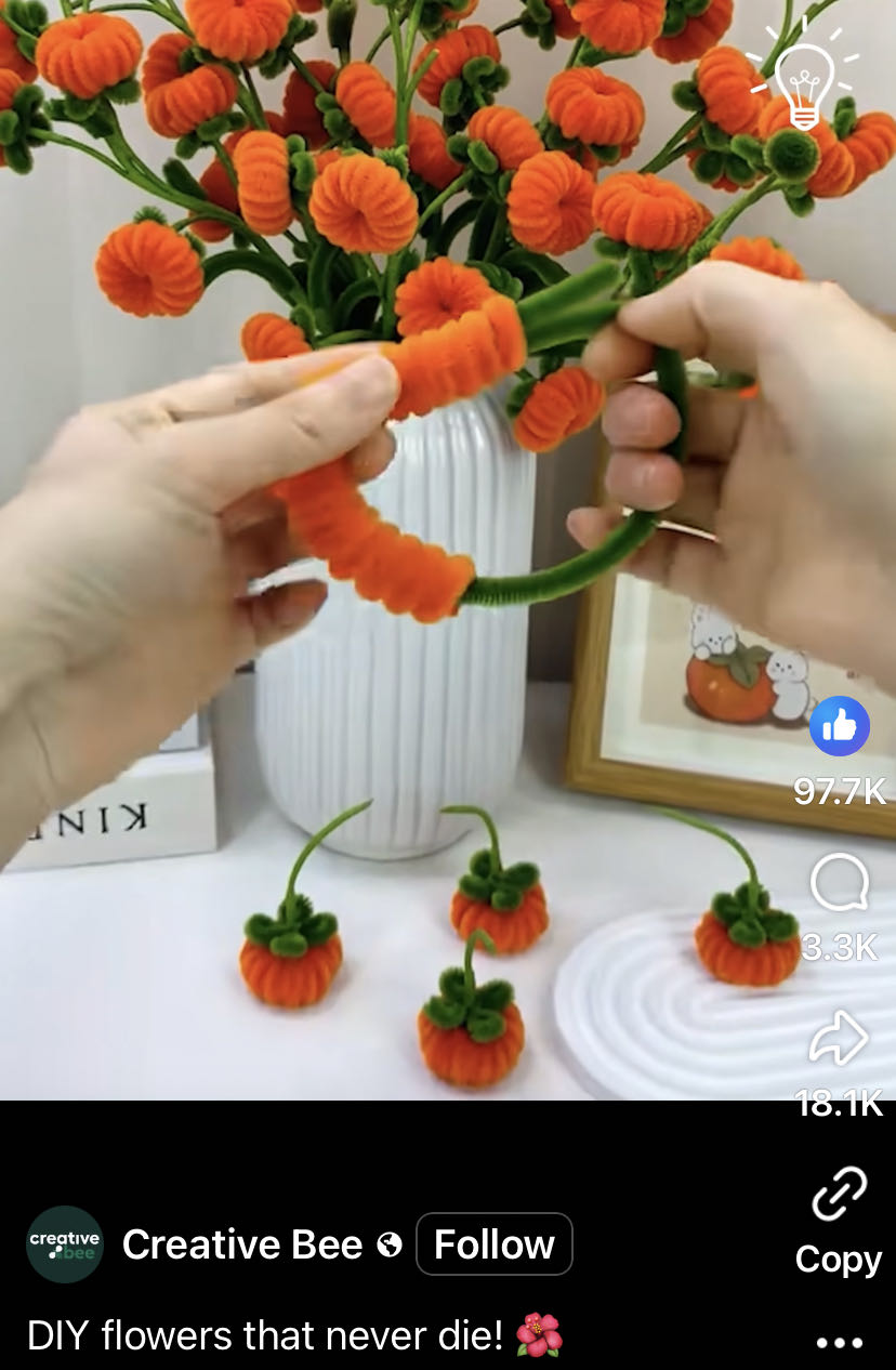 Pipecleaner Pumpkins  art collectible - Main Image 2