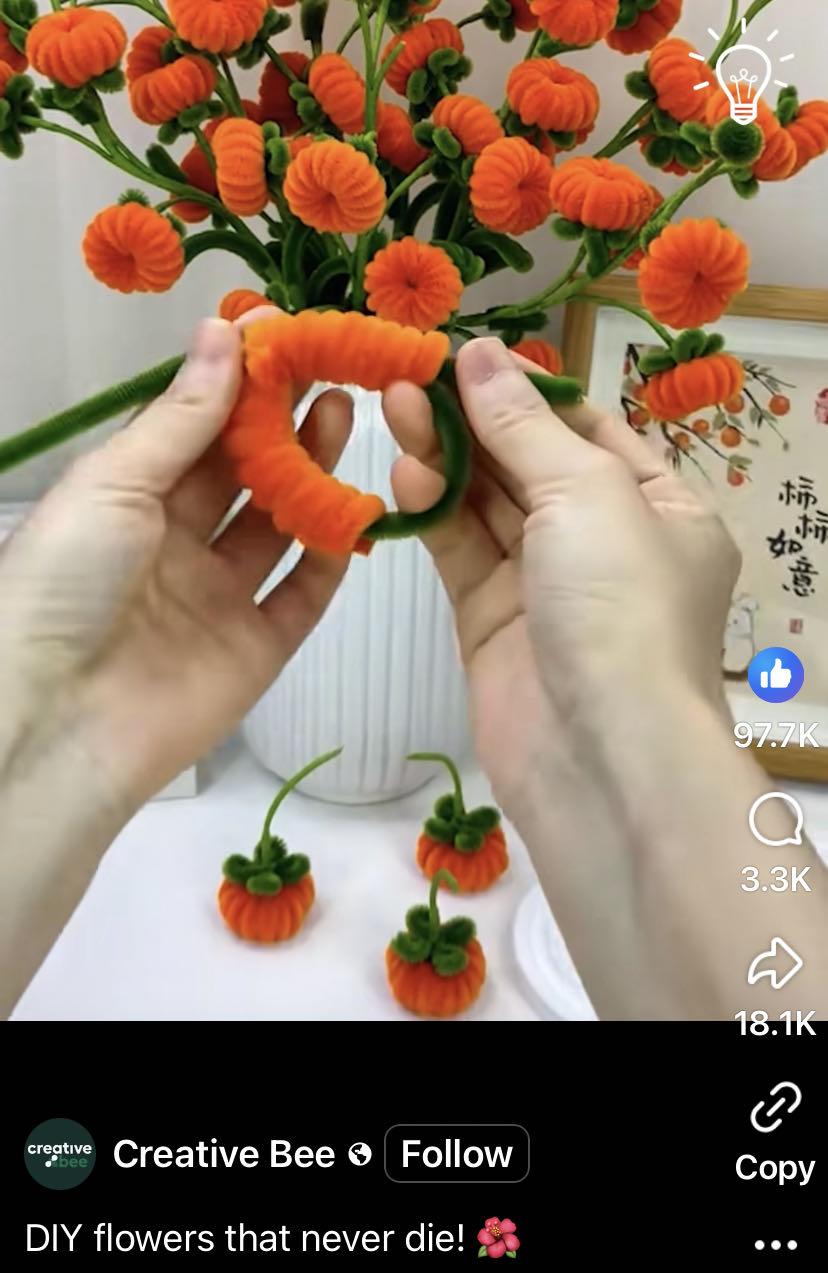 Pipecleaner Pumpkins  art collectible - Main Image 3