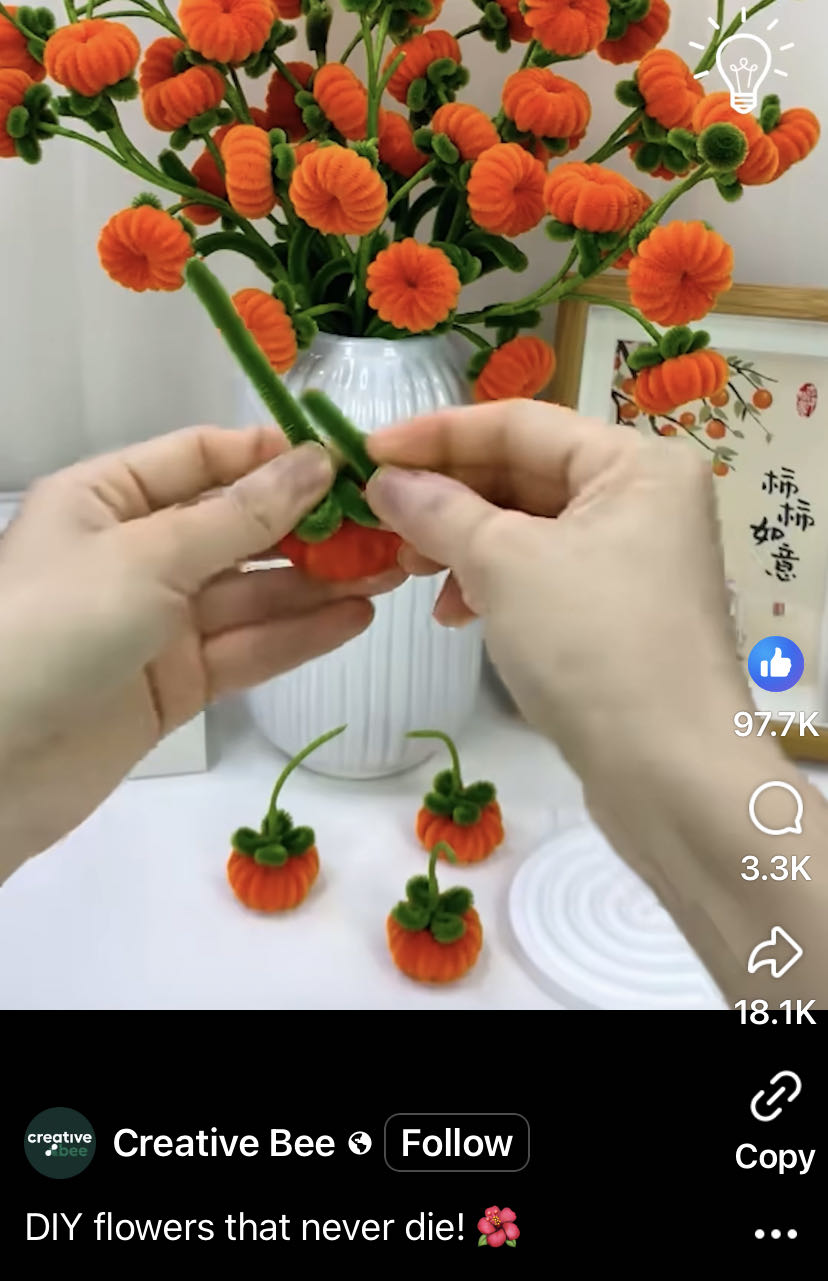 Pipecleaner Pumpkins  art collectible - Main Image 4