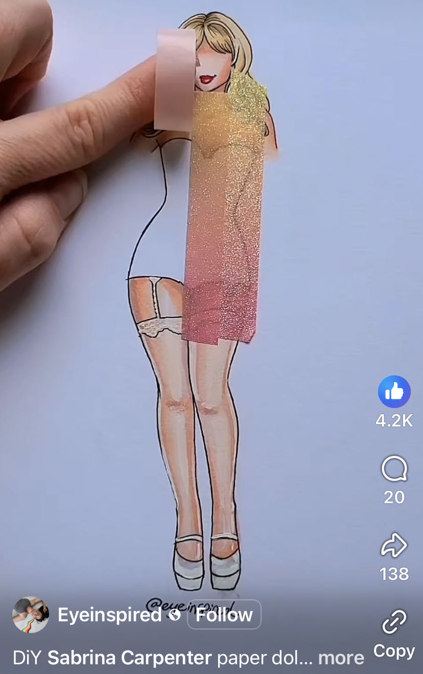 Custom DIY Paper Doll  art collectible - Main Image 2