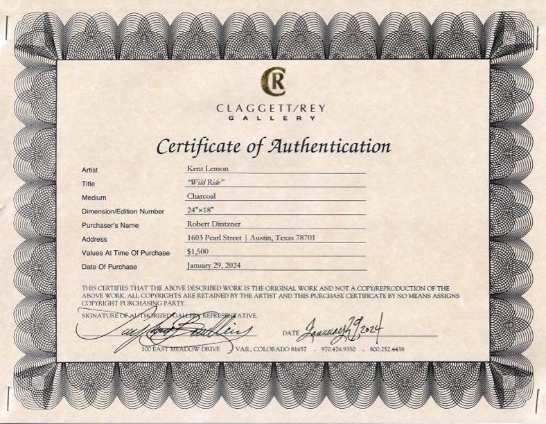 Wild Ride - Kent Lemon art collectible - Main Image 2