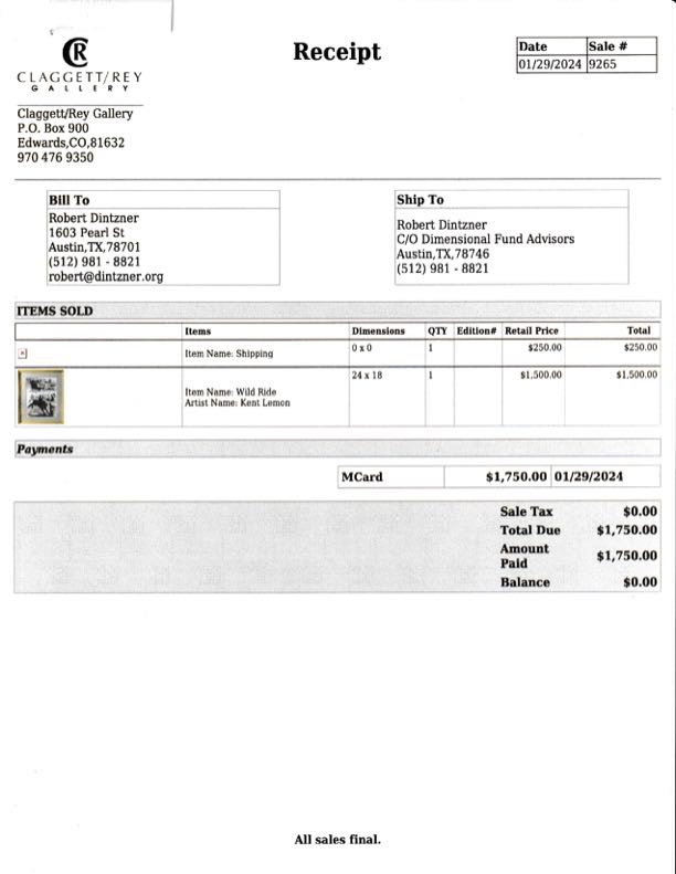 Wild Ride - Kent Lemon art collectible - Main Image 3