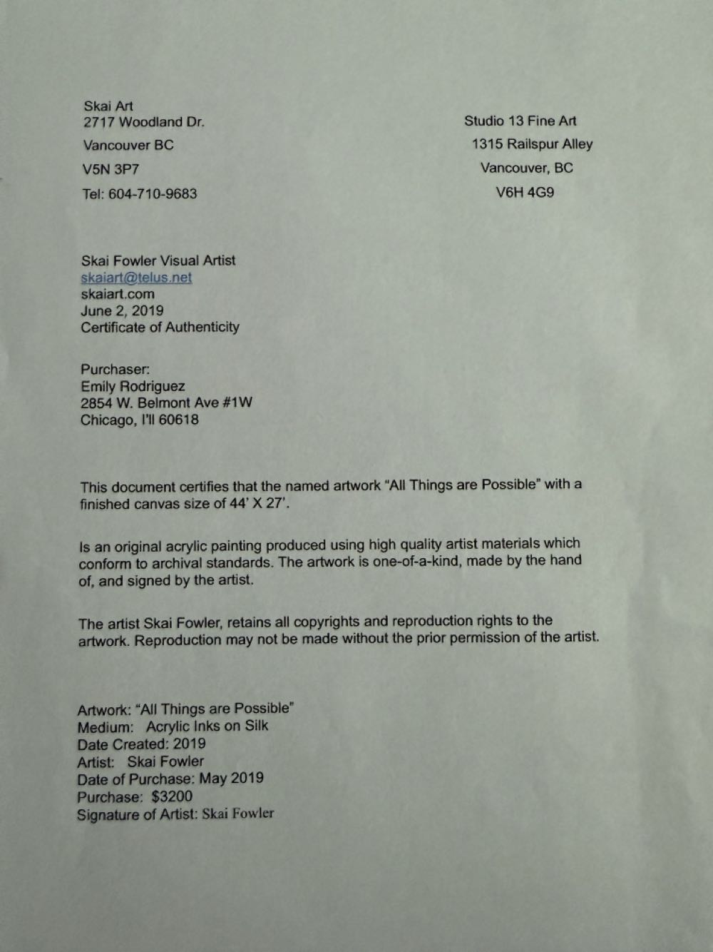 All Things Are Possible - Skai Fowler art collectible - Main Image 3