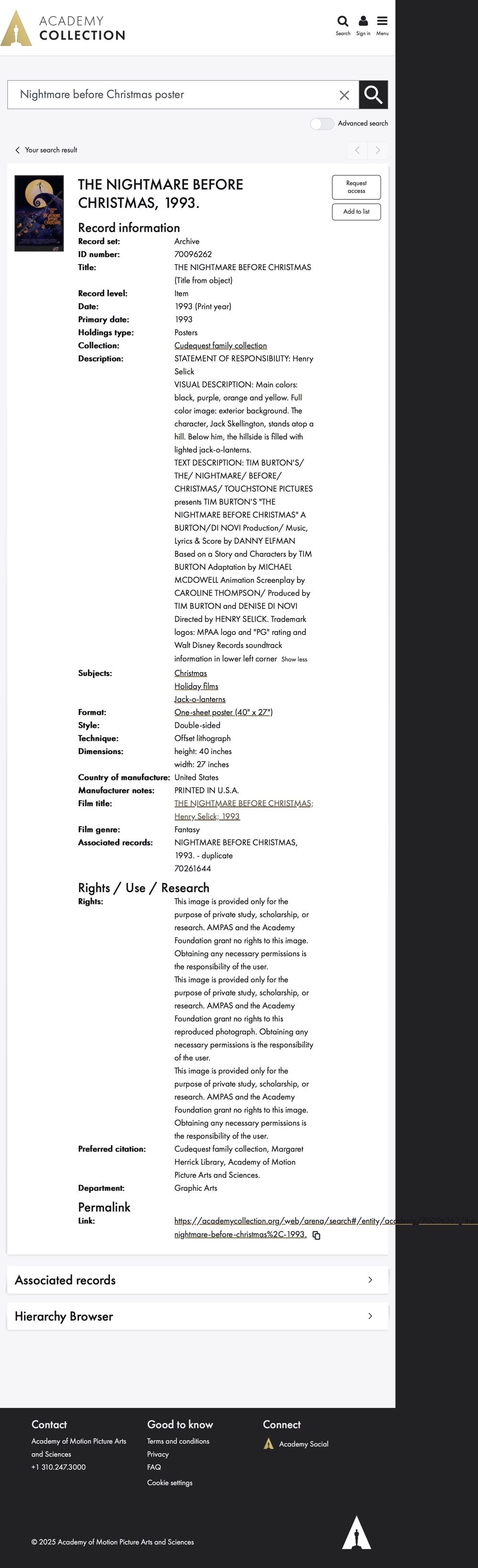 The Nightmare Before Christmas - Touchstone Pictures art collectible - Main Image 4