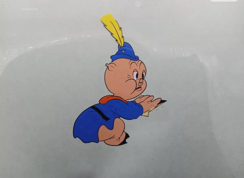 Porky Pig Production Cel  art collectible - Main Image 2