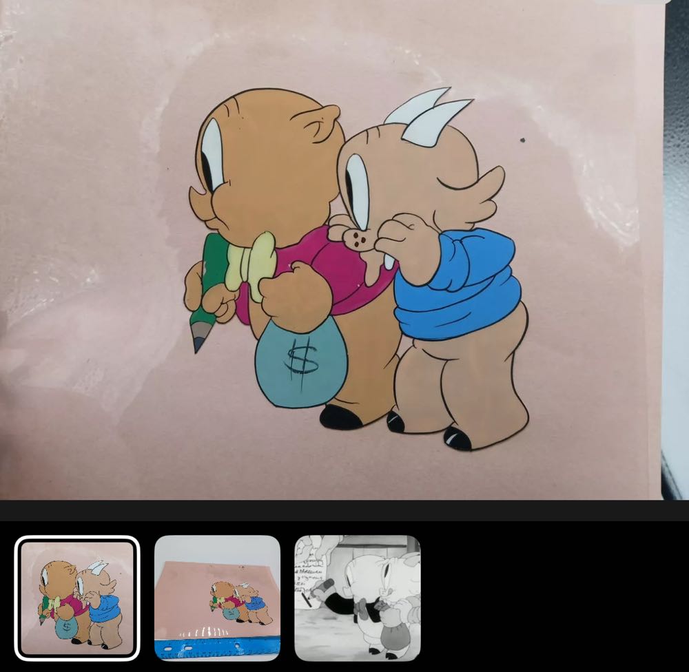 Porky Pig Get Rich Quick Production Cel  art collectible - Main Image 2