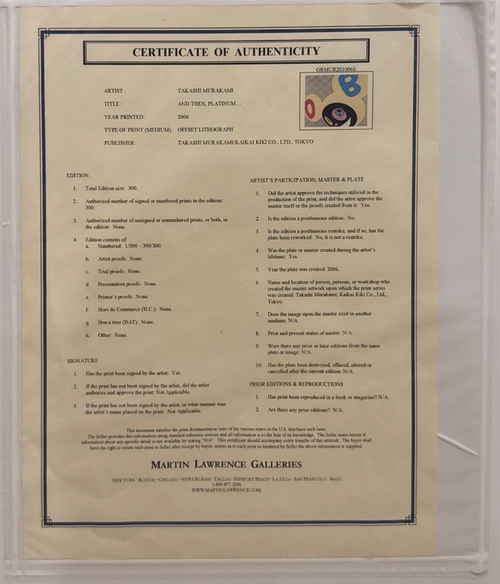 Takashi Murakami And Then Platinum - Takashi Murakami art collectible - Main Image 3