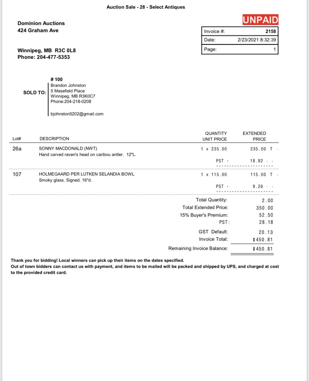 Ravens Head On Caribou Antler - Sonny Macdonald art collectible - Main Image 4