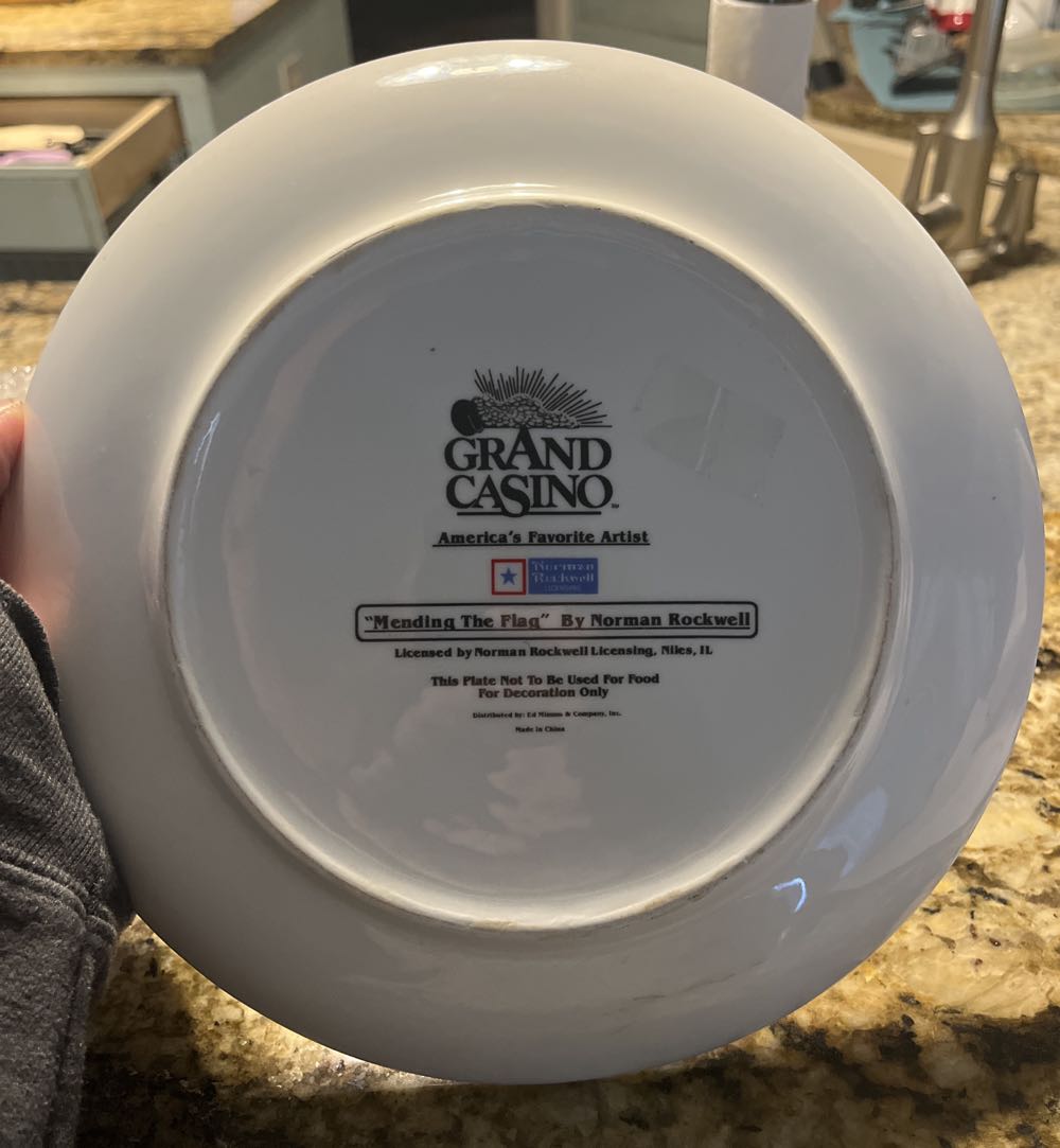 Mending The Flag - Norman Rockwell art collectible - Main Image 2