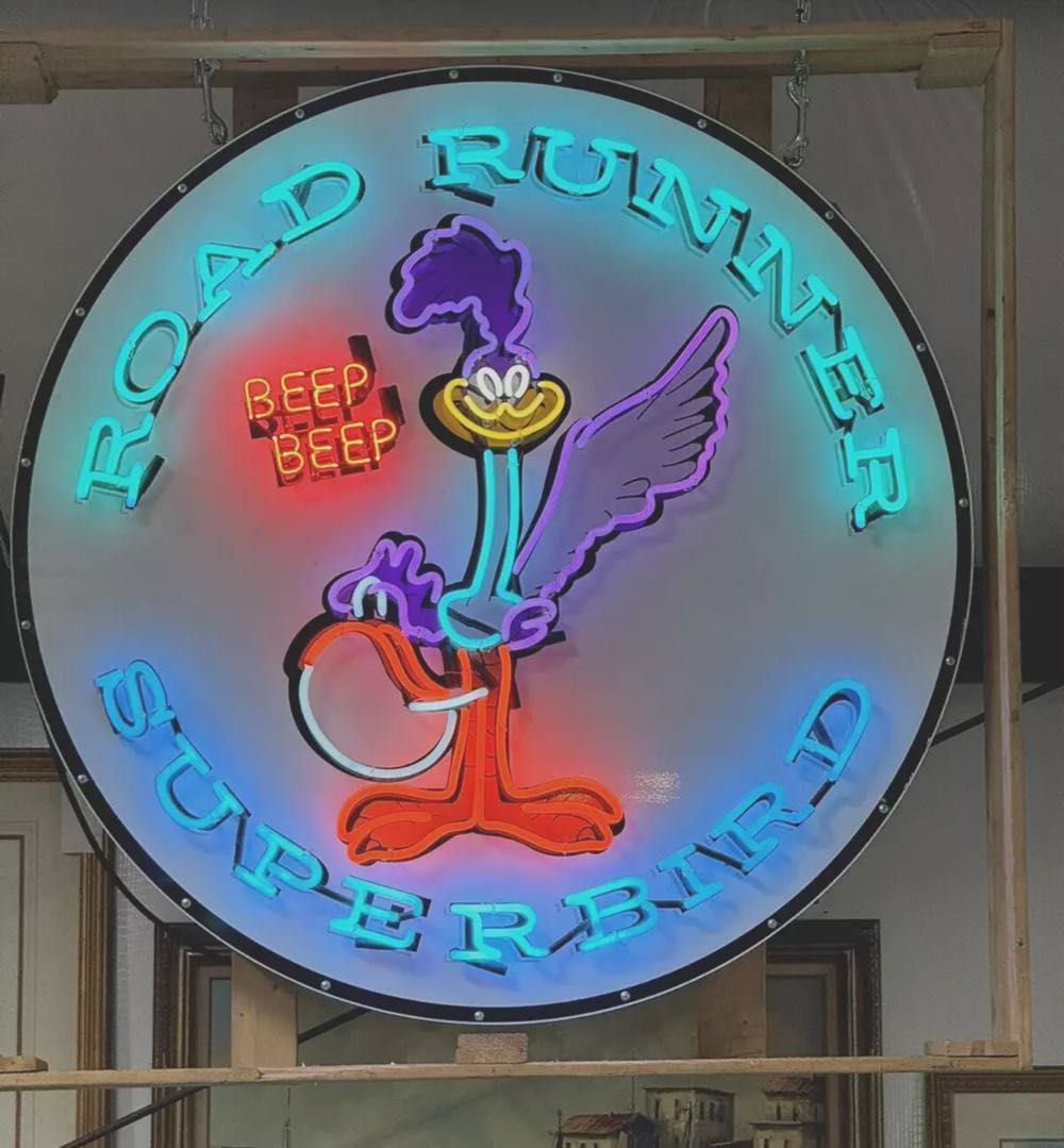 Plymouth Road Runner neon signs  art collectible - Main Image 4