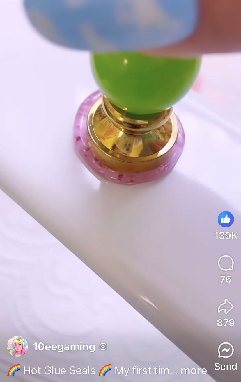 Wax Seal with Hot Glue  art collectible - Main Image 4