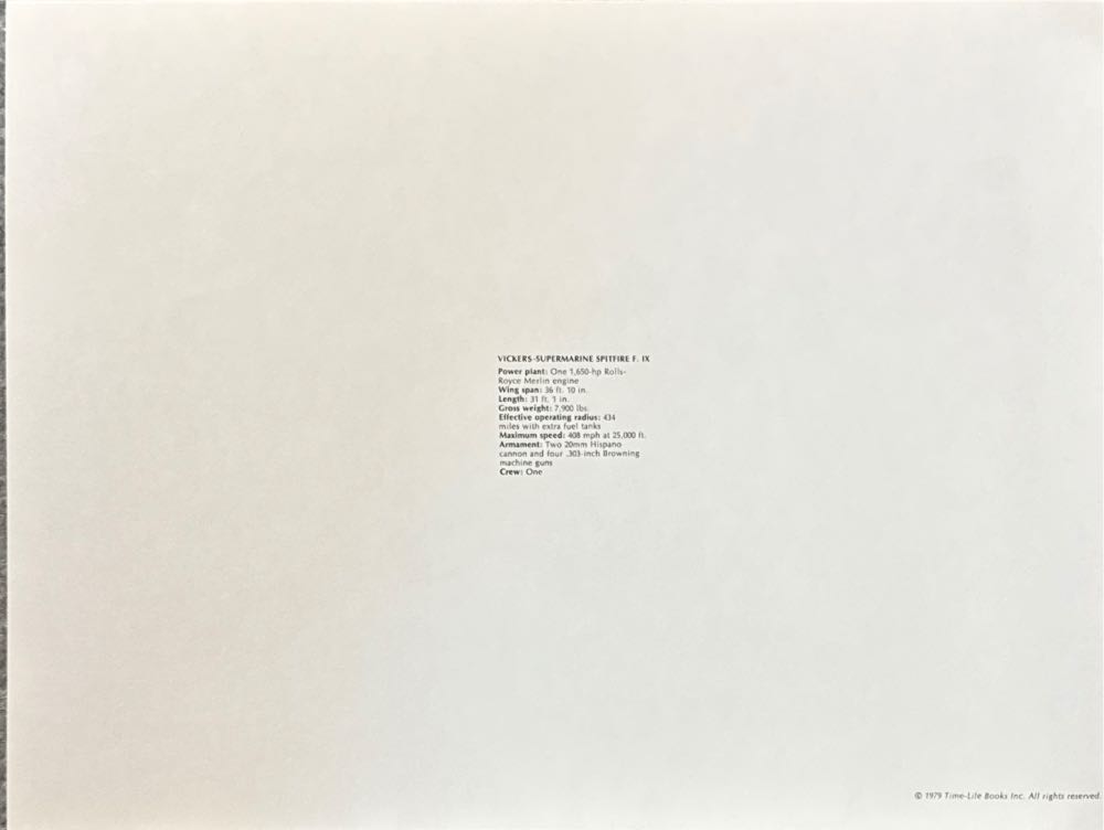 Vickers-Supermarine Spifire F. IX - Time life books art collectible - Main Image 2