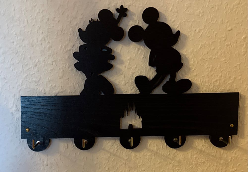 Schlüsselbrett Mickey Mouse Minnie Mouse Schloss  art collectible - Main Image 1