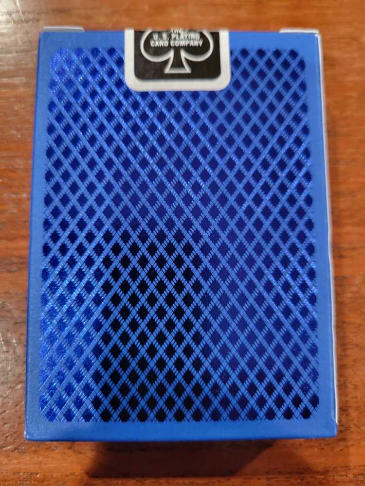 Bee Metalluxe Blue Foil Playing Cards  art collectible [Barcode 073854094020] - Main Image 2