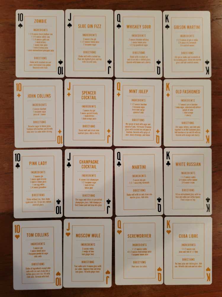 Playing Cards Cocktail Recipes  art collectible [Barcode 073854097908] - Main Image 4