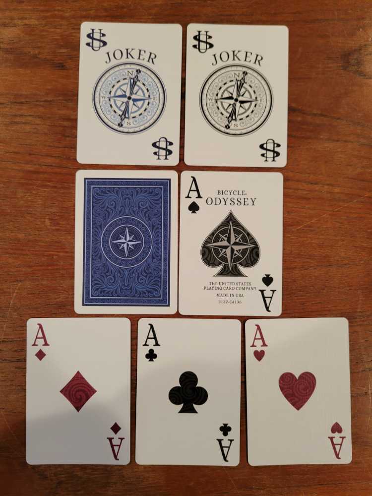 Bicycle Odyssey Playing Cards Blue  art collectible [Barcode 073854093917] - Main Image 3