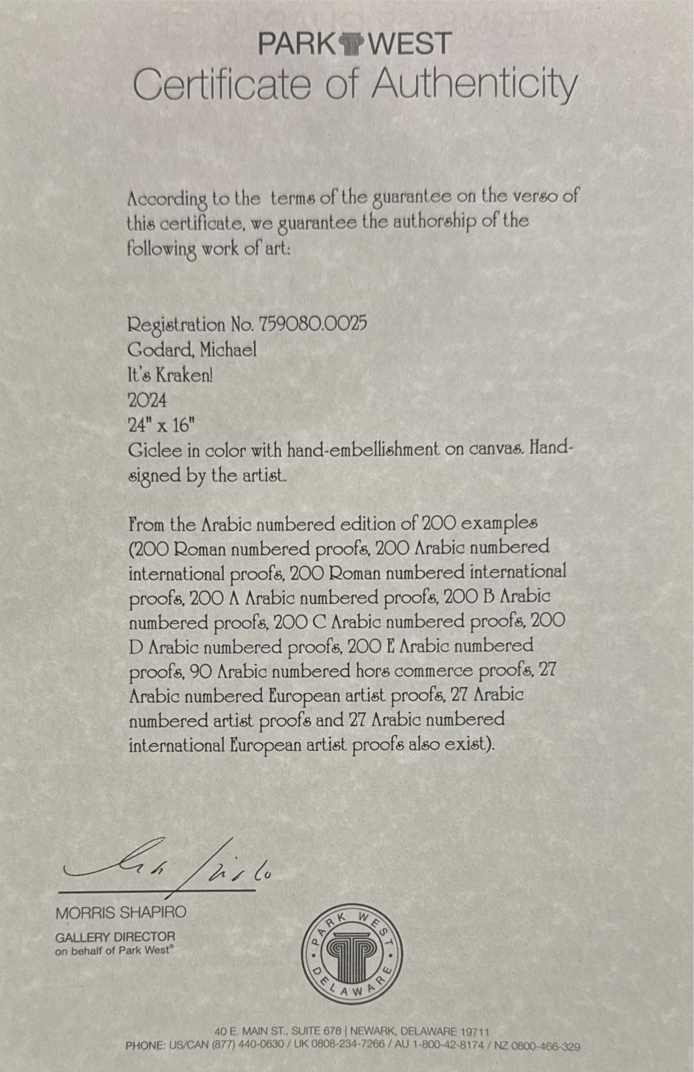 It’s Kraken! - Michael Godard art collectible - Main Image 4
