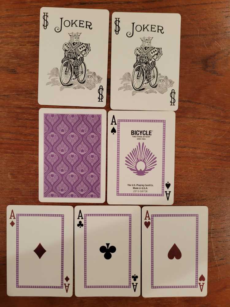 Bicycle Peacock Playing Cards Purple  art collectible [Barcode 073854020807] - Main Image 3