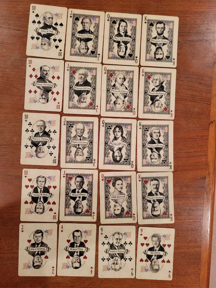 Bicycle U.S. Presidents Playing Cards Red - Johnny Whaam art collectible [Barcode 073854022887] - Main Image 4