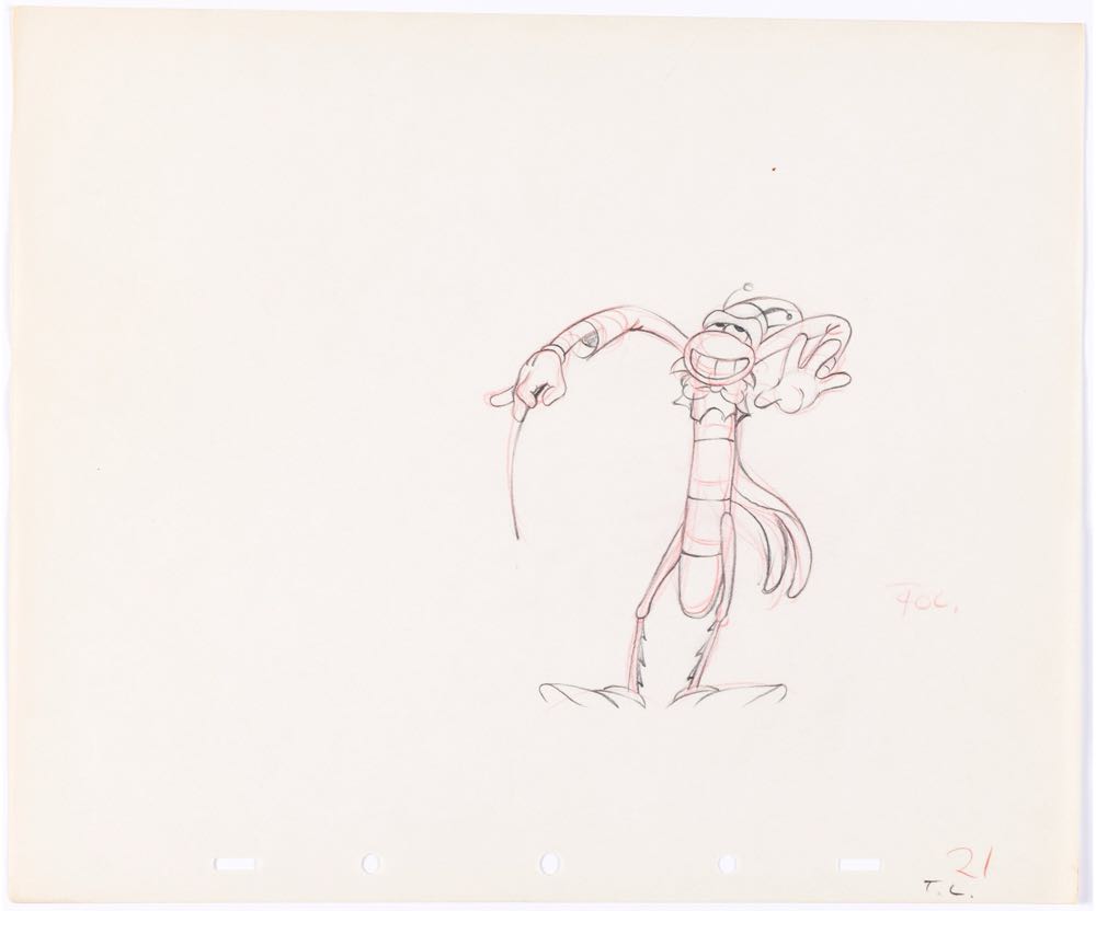 Walt Disney’s Woodland Café Grasshopper Animation Drawing Group of 3 (Walt Disney, 1937). - Walt Disney art collectible - Main Image 3