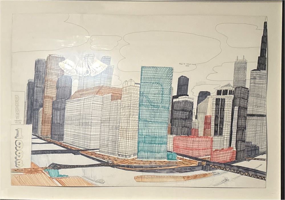 Chicago River-333 Wacker - Wesley Willis art collectible - Main Image 2