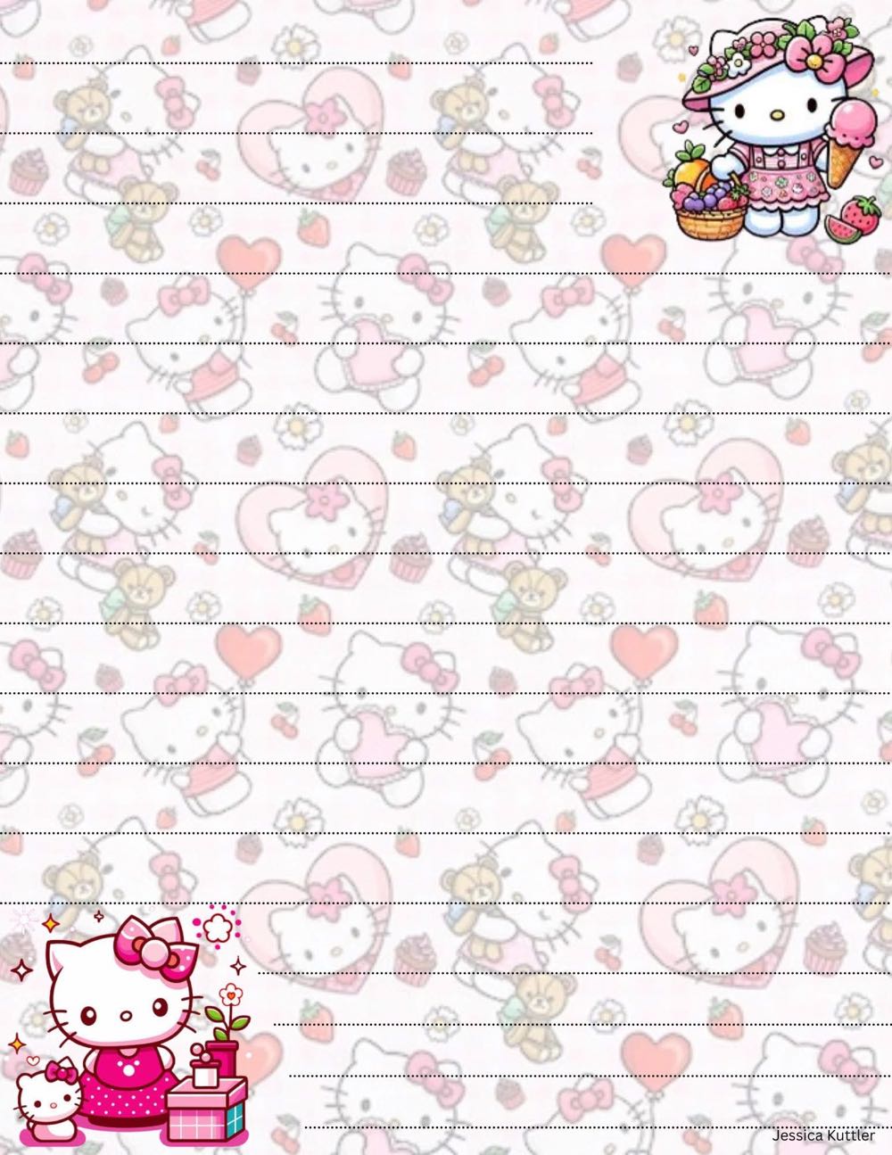 Hello Kitty Stationary  art collectible - Main Image 2