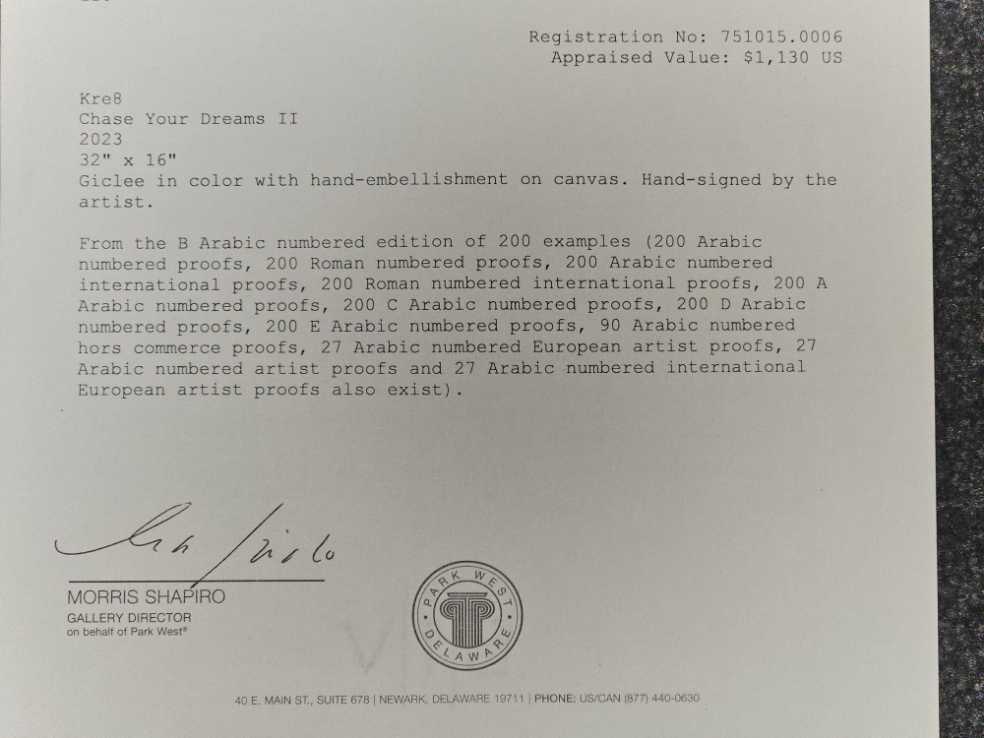 Chase Your Dreams II - KRE8 art collectible - Main Image 3