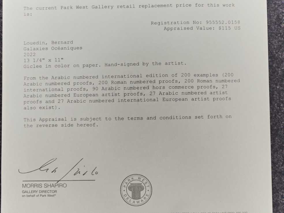 Oceaniques Galaxies - Bernard Louedin art collectible - Main Image 3