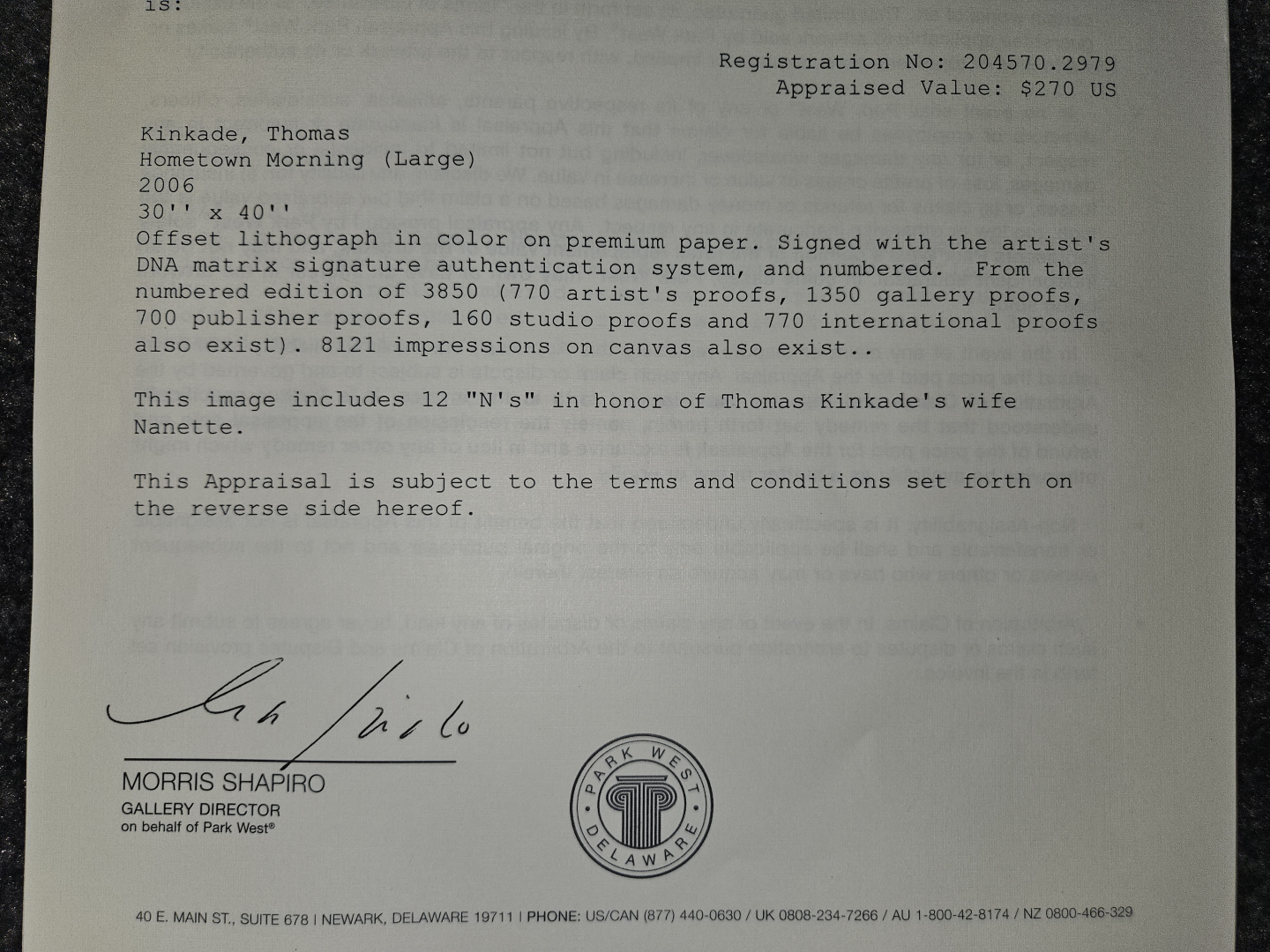 Hometown Morning - Thomas Kinkade art collectible - Main Image 3