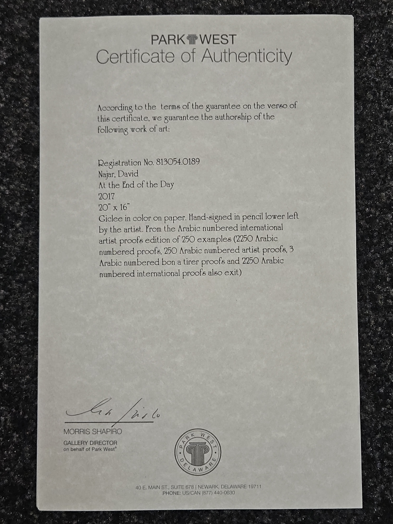 At the End of the Day - David Najar art collectible - Main Image 2