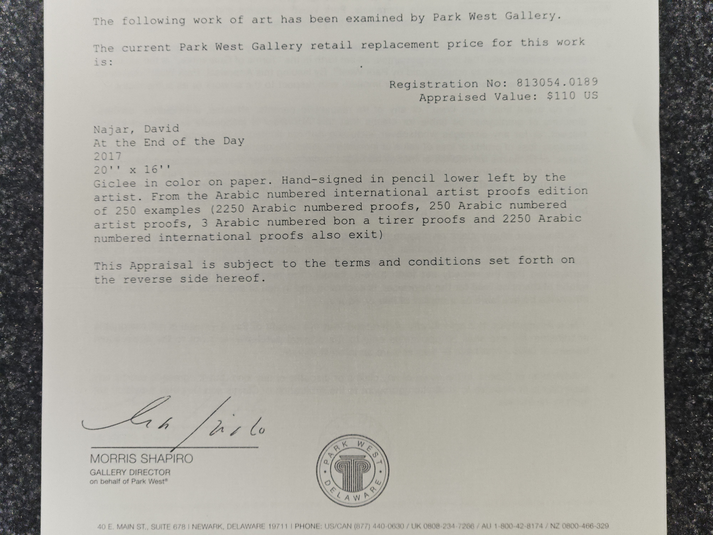 At the End of the Day - David Najar art collectible - Main Image 3