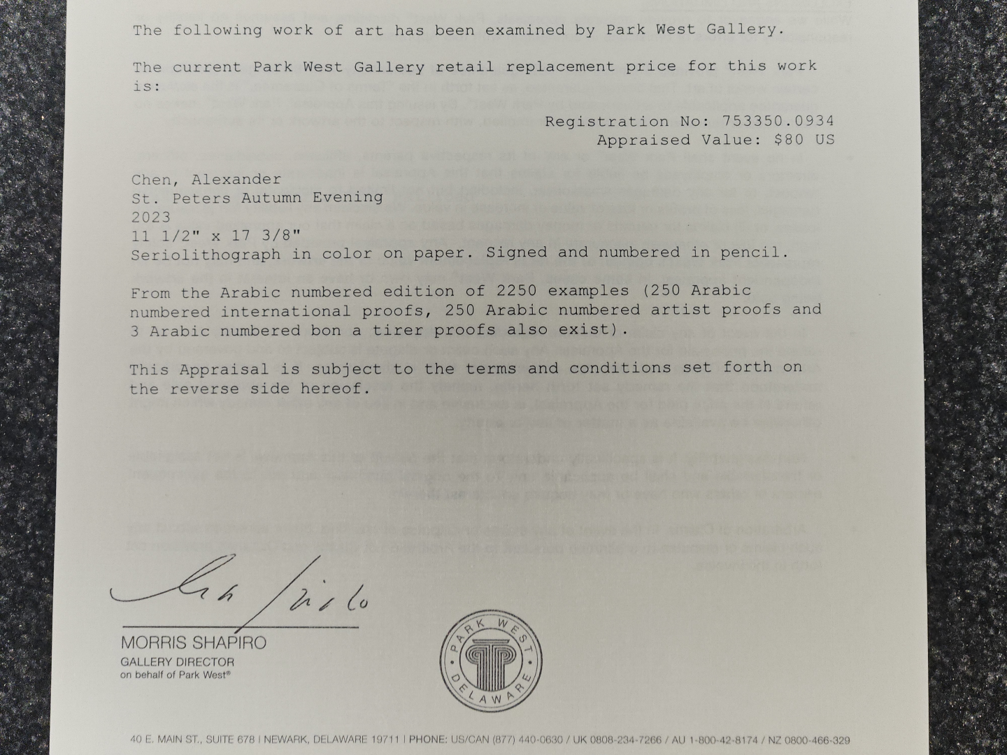 St. Peters Autumn Evening - Alexander Chen art collectible - Main Image 3