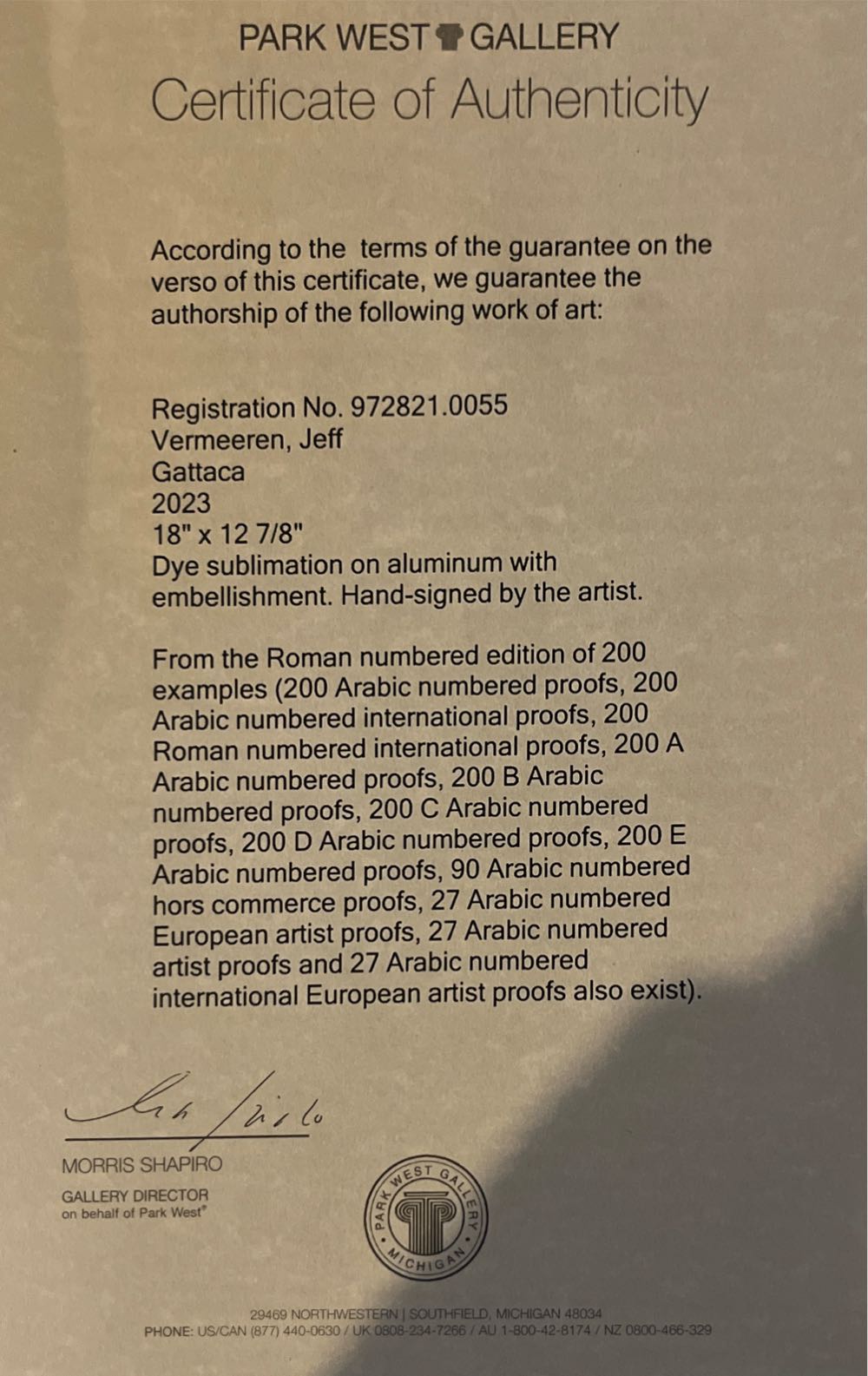 Gattaca - Jeff Vermeeren art collectible - Main Image 3
