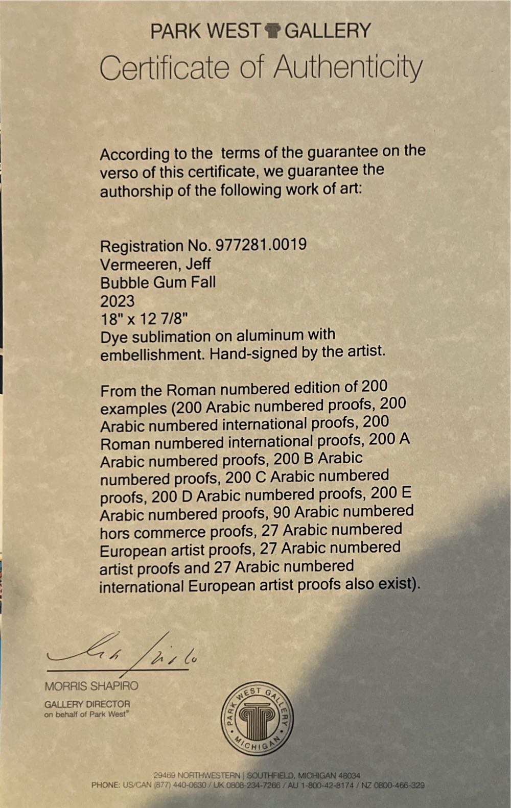 Bubble Gum Fall - Jeff Vermeeren art collectible - Main Image 3