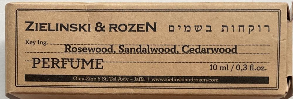 Parfüm / Zielinski & Rozen / Rosewood, Sandalwood - Zielinski & Rozen art collectible [Barcode 7290116444567] - Main Image 2