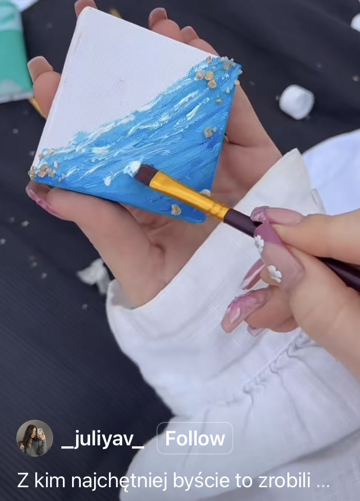 Beach Painting with Sand and Seashells  art collectible - Main Image 2