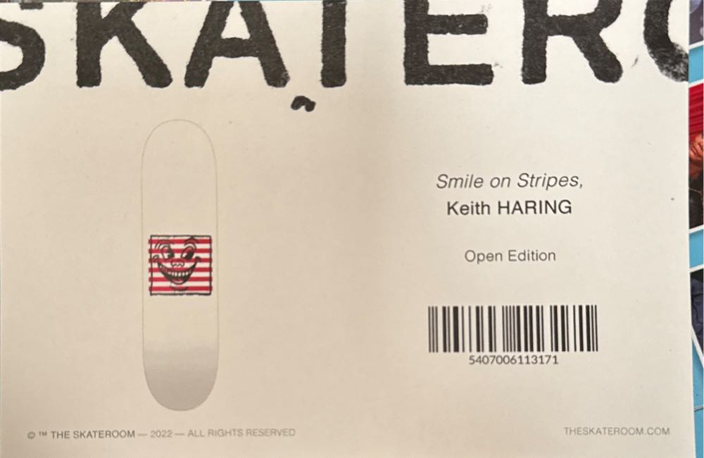 The Skateroom X Keith Haring Smile On Stripes Board  art collectible [Barcode 5407006113171] - Main Image 2