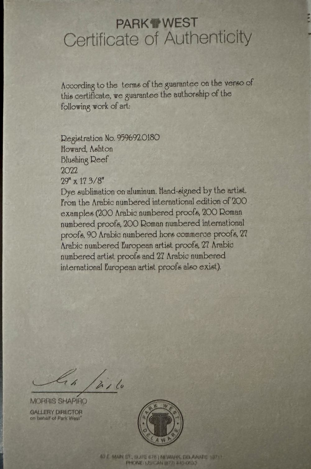 Blushing Reef - Ashton Howard art collectible - Main Image 4