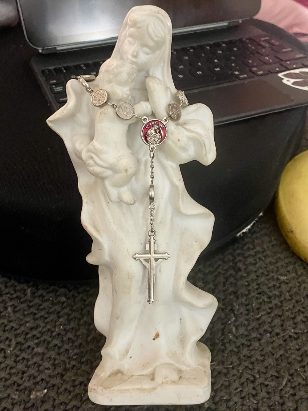 Mother Mary + Child Statue (white) Dylan  art collectible - Main Image 2